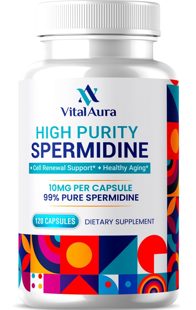 Vitale Aura Spermidine Supplement - 10mg x 120 Capsules 