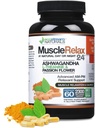 MuscleRelax 24/7 Supports Muscle Relaxation, Day or Night Use, Naturally Derived Ingredients - Safe and Effective - Gluten-Free - 60 Vegetarian Capsules