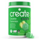 Creatine Monohydraat Gummies for Men & Women - Boost Focus, Strength, and Endurance, Anti-Melt Formula, Veganistisch, Glutenvrij, Non-GMO, 1,5 Gram Creatine per Gummy (Sour Green Apple, 90 ct)