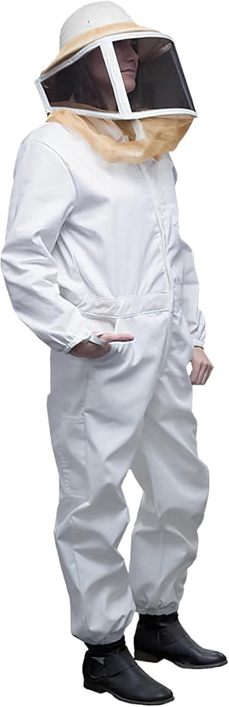 Mann Lake Deluxe Bee Suit, Beekeeping Gear met Zippered Square Veil, Duurzame 50/50 Katoen/Polyester Blend, Bee Protection Suit, Professionele Bijenhoudpak voor volwassenen, Groot