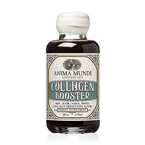 Anima Mundi Apothecary Plant Based Collageen Booster Elixir - Vegan Beauty Supplement for Skin, Hair and Nails - Herbal Liquid with Fo Ti, Nettle & More - Anima Mundi Beauty Supplements (4oz / 118ml)