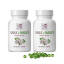 knoflooksupplementen - GARLIC EN PARSLEY ODORLESS FORMULA - botgezondheidsvitaminen voor vrouwen, knoflook allicine, allicine, knoflooksupplementen,garlic peterselie, peterseliecapsules, geurloze knoflook - 2B 200 Caps