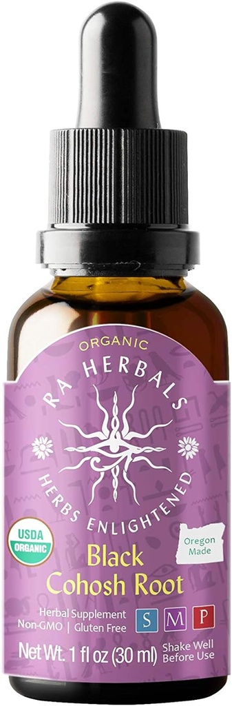 Ra Kruiden Biologische Black Cohosh Liquid Extract - Menopauze Ondersteuning - 1 fl oz