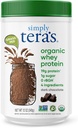 Simpelweg tera's Biologische Wei Proteïne Poeder - Gras Fed Wei Proteïne Poeder zonder kunstmatige Zoetstoffen, Schoon, Non-GMO, Glutenvrije - Donkere Chocolade, 12 Oz.