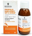 Bijen en u Propolis Extract Hoest Siroop w/Vitamine C, Verzachtende Honing, Natuurlijke Immuun Ondersteuning, Sore Throat Relief, Antioxidanten, voor kinderen & volwassenen, 5 Fl Oz, voor mannen en vrouwen