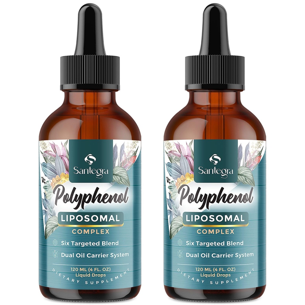 Polyfenolensupplement Liposomal, meer dan 27 polyfenolcomplex en krachtige antioxidant, met MCT & Olive Oil, quercetine Extract, Hawthorn Berry Extract, voor Leeftijdsverdediging, Energie, Immune, 240 ML