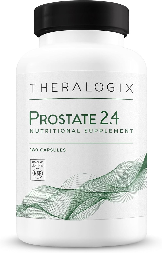Theralogix Prostate 2.4 Voedingssupplement - 90-Day Supply - Prostaat Gezondheid voor mannen - Ondersteunt gezonde prostaatweefsel - Lycopeen, vitamine D3, Selenium & vitamine E - NSF gecertificeerd - 180 capsules