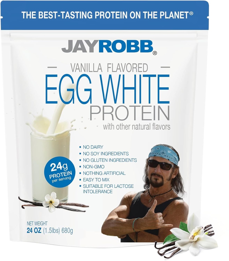 JAYROBB Vanille Egg White Protein 24 oz, 1,5 pond zak