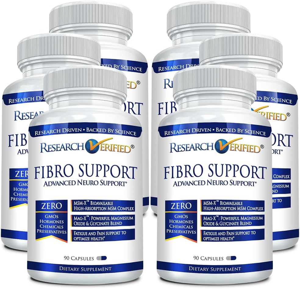Onderzoek Geverifieerde Fibro Ondersteuning - 540 Capsules - MSM, Magnesium, Vitamine D3, BioPerine - 6 maand levering - Veganistisch