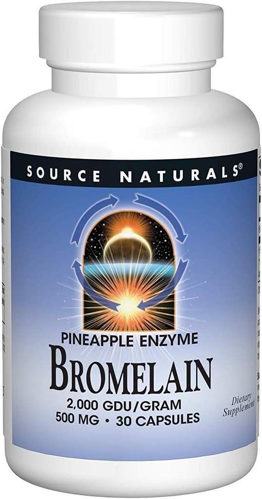 Bron Naturals - Bromelain 2000 Gdu, 500mg, 30 capsules