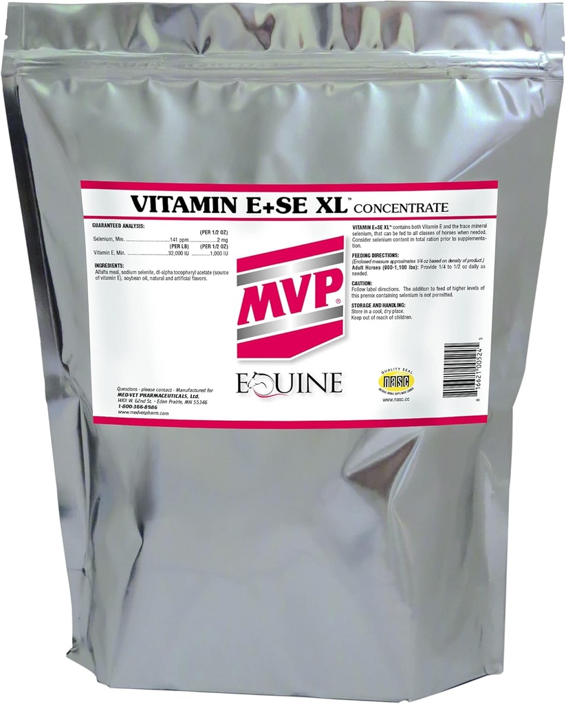 Vitamine E/SE XL (5lb) Geconcentreerde formule ter ondersteuning van gezonde spierfunctie bij paarden