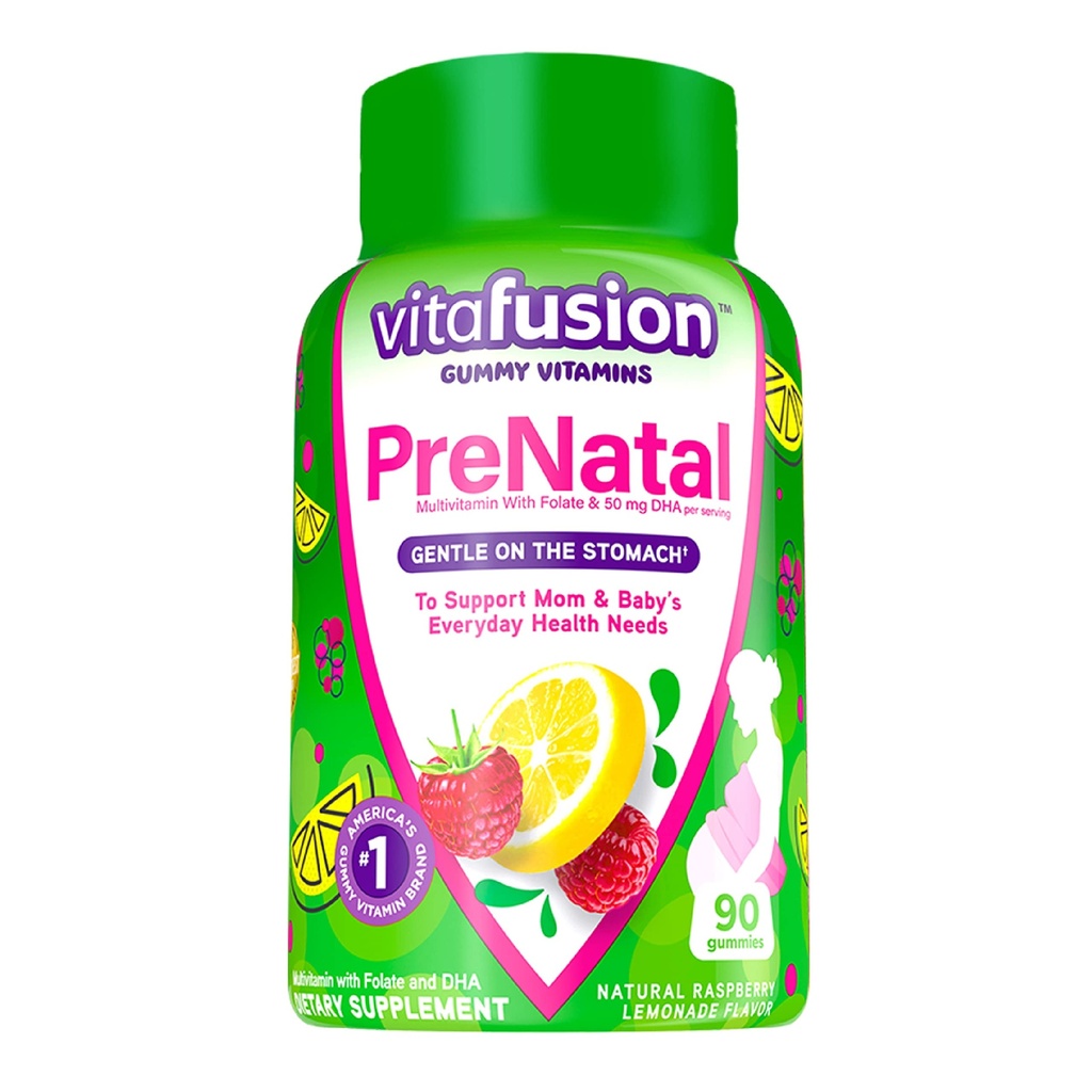 Pre-zaadvruchtbaarheid Smeermiddel en vitafusie 90 Tel prenatale Gummy Vitaminen met folaat, DHA, en essentiële voedingsstoffen voor zwangerschap gezondheid