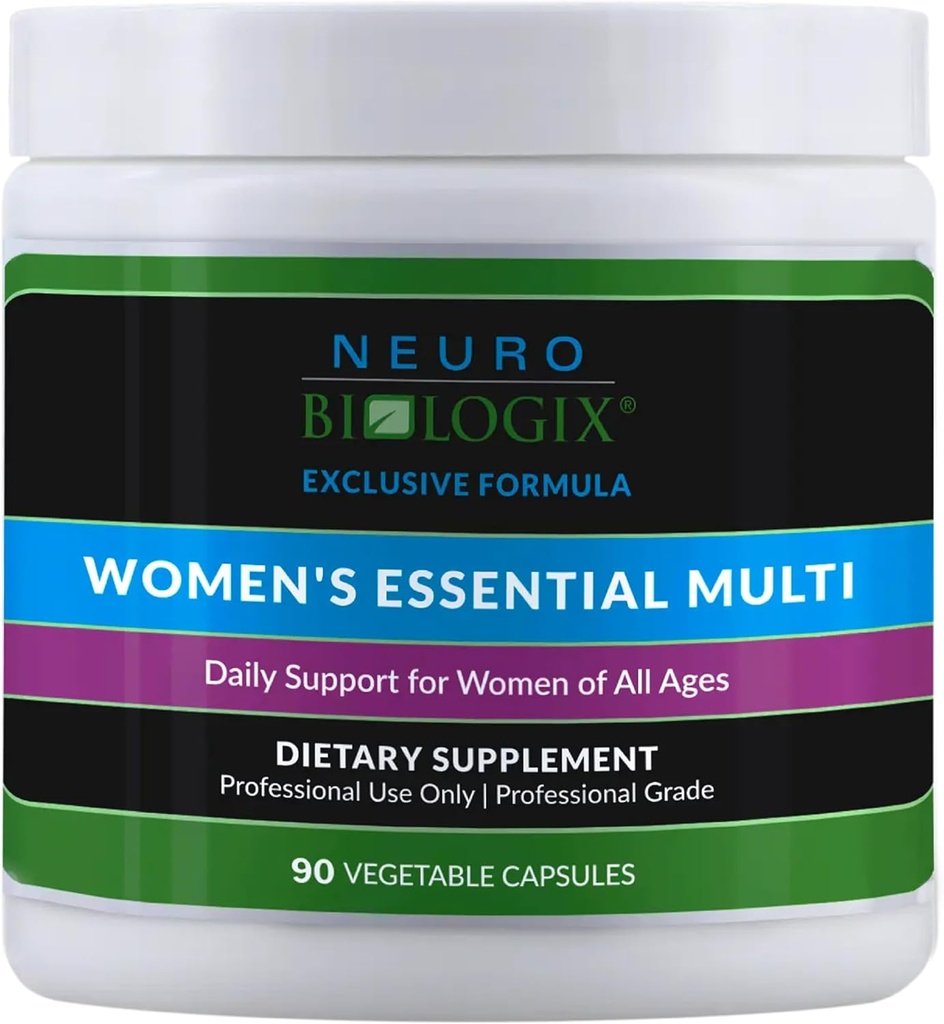 Neuro biologix Women's Essential Multi by Neurobiologix (90 Capsules) - Once Daily Women's Multivitamine with Iron 