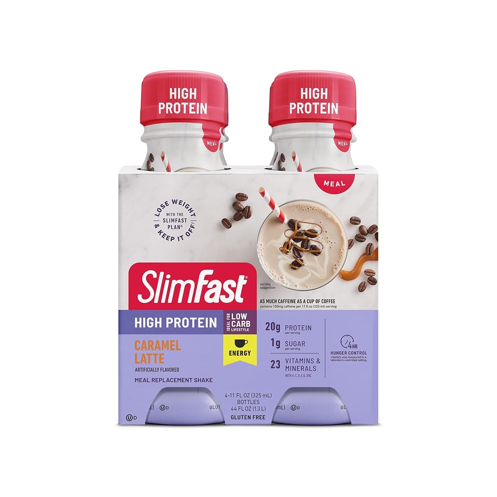 SlimFast Advanced Energy Caramel Latte Shake 