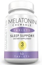 Mauricettes Natural Melatonine 3mg Kauwtabletten - Fast Acting 3 mg slaappillen voor kinderen, tieners en volwassenen, Unflavored, Non Addictive, dissolvingable sleep support Aid, 50 Kauwtabletten