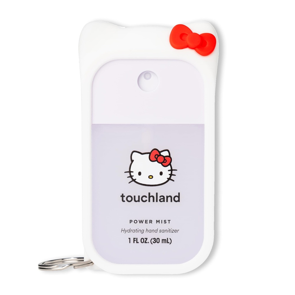 Touchland x Hello Kitty® Hand Sanitizer + mist geval, geurende & stijlvolle Hydrating Sanitizer Spray bundel, reisgrootte, Dye Free