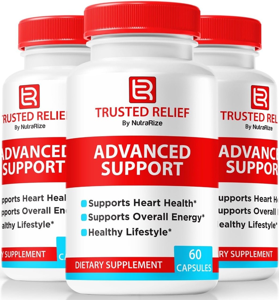 (3 Pack) Trusted Relief Capsules, Official TrustedRelief Complete Support Pillen, All Natural Formula for Stable Levels & Healthy Circulation, Premium Supplement Reviews (180 Capsules)