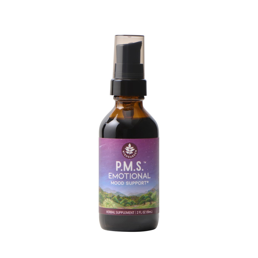 WishGarden Herbs PMS Emotioneel voor vrouwen - Herbal PMS Ondersteuning Supplement voor vrouwen met Vitex Berry & Blue Vervain, PMS Mood Swing Relief & PMDD Relief Supplement, Emotionele Ondersteuning tijdens PMS, 2oz