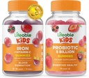 Levensvatbare Iron & Vitamin C Kids + Probiotica 5 Miljard Kids, Gummies Bundle - Grote Proeverij, Vitamine Supplement, Glutenvrij, GGO-vrij, Kauwgom