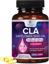 CLA Supplement, Vervoeging Linolzuur 1560mg - Extra sterkte CLA supplement Pillen - Ondersteuning Lichaamssamenstelling, Lean Muscle Tone, & Energy - Saffloer Capsules, Glutenvrij, Non-GMO - 60 Softgels