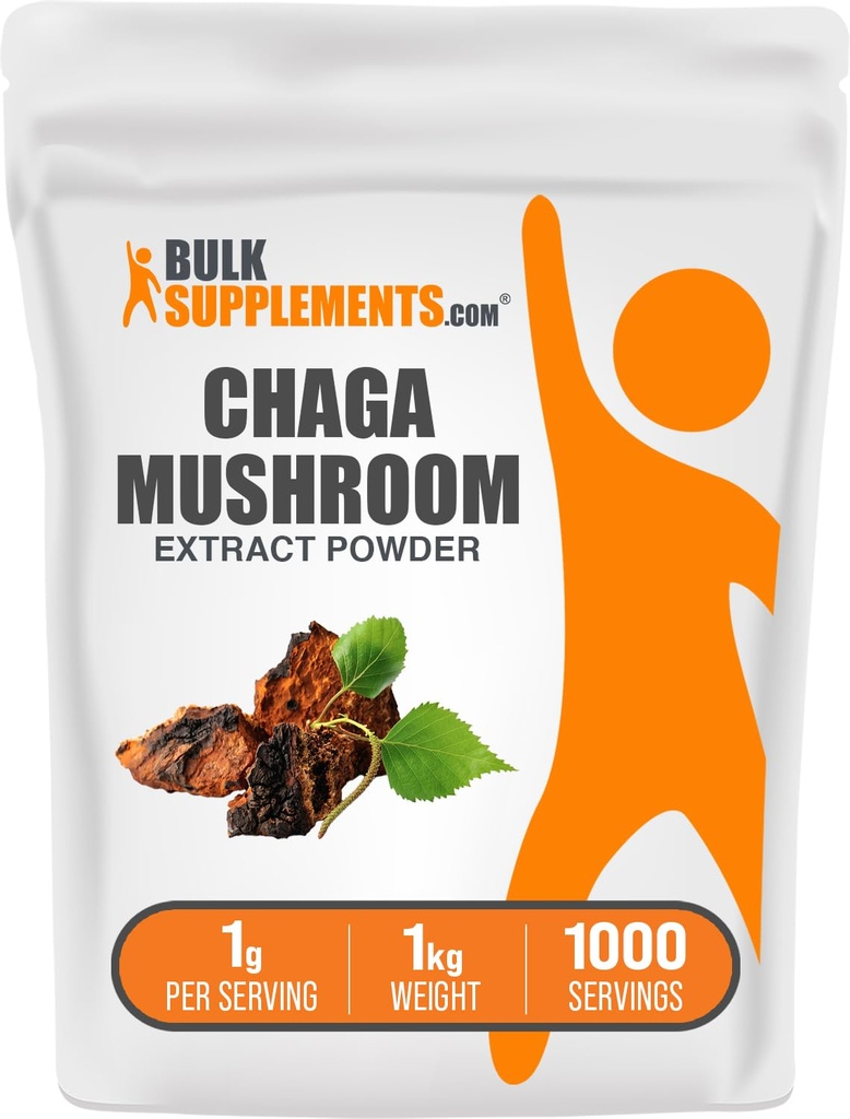 BulkSupplements.com Chaga Paddestoelen Extract Poeder - Paddestoelen Supplement, uit Chaga Paddenstoelen - 1000mg Chaga Poeder Extract per Serving, Glutenvrij (5 Kilogram - 11 lbs)