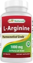 (New Improved Formula) Best Naturals L-Arginine 1000 mg 120 tabletten - Pharmaceutical Grade L Arginine Supplement bevordert stikstofoxide synthese