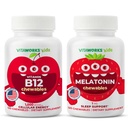 Kinderen Vitamine B12 Kauwtabletten + Melatonine 1mg Kauwtabletten Bundel