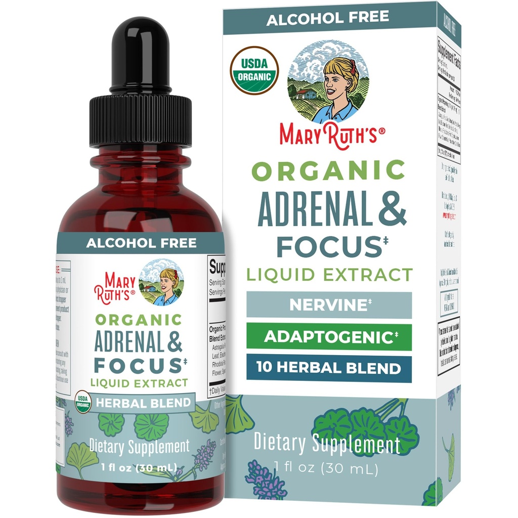 MaryRuth Organics - USDA Organic Brain Nootropic Supplement for Adults with Ginkgo Biloba & Astragalus 