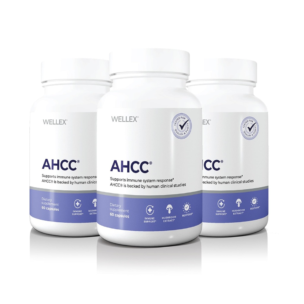 AHCC Supplement - Maximale sterkte - Natuurlijke Immune Ondersteuning Extract - Handhaaft Natuurlijke Killer Cell activiteit - 20+ Human Research Studies - 60 Veggie Capsules (1 Pack)