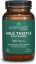 Prominent Nutrition Milk Thistle Phytosome, klinisch onderzocht Siliphos Milk Thistle Extract voor leverfunctie, detox, en reiniging ondersteuning, gestandaardiseerd tot 29% Sylibin, 180 mg, 60 Capsules -1 Pack
