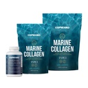 CORRIXIKO Marine Collageen Supplement Pillen & Powder Bundle - Inclusief 10.000mg Dubbelgehydrolyseerde Collageen Poeder 15 oz & 5oz en 1800mg Collageen Peptides 120 Capsules - voor haar, huid en nagels