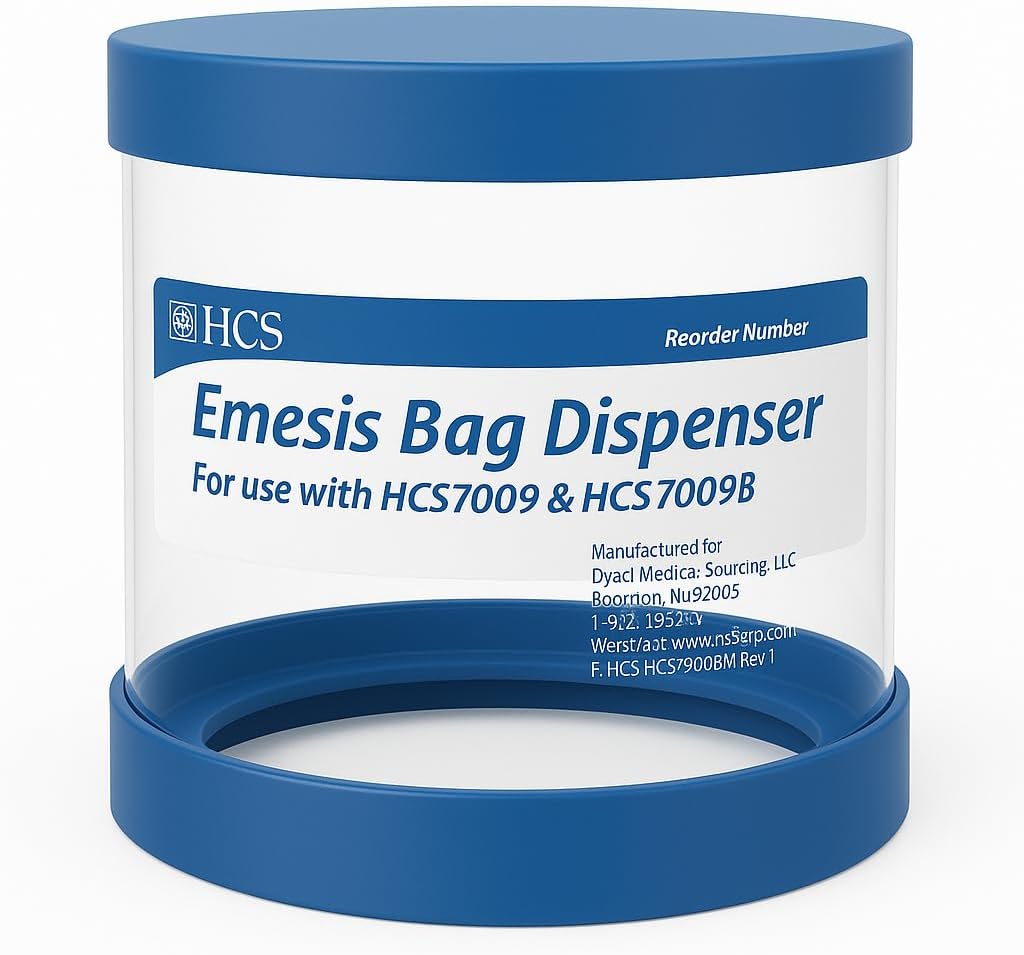 HCS Emesis Bags Dispenser - Wall Mounted, Holds 24 HCS Vomit Bags Disposable (niet inbegrepen) - Inclusief Ankers en Schroeven