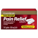 GoodSense Extra sterkte pijnverlichting, Acetaminophen Caplets, 500 mg, 50 Tellen