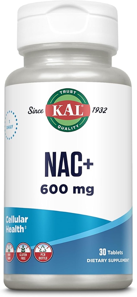 Kal 600 Mg N-Acetyl Cysteine Plus Tabletten, 30 Tellen