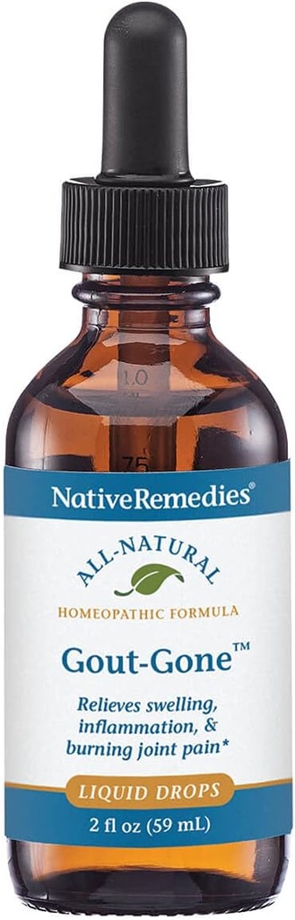 Native Remedies Gout-Gone - Natuurlijke Homeopathische Formule voor de gezamenlijke Zwelling, Roodheid en Ongemak van Jicht - 59 ml