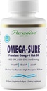 Paradise Herbs Omega-Sure, Omega-3 Concentrate, Premium Fish Oil, DHA, EPA, Vegan, Non GMO, Gluten Free, 30 Count Vegetarian Softgels