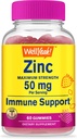 WellYeah Zink Gummies 50 mg - Ondersteunt gezonde immuunfunctie en antioxidant gezondheid - natuurlijke Berry smaak - Glutenvrije, GGO-vrije - Kauwbare Gummy Dieetsupplement - 60 Gummies