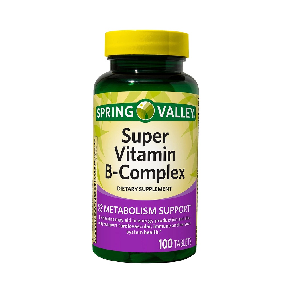 Ikj Super Vitamine B-complex tabletten Dieetsupplement, 100 Tellen