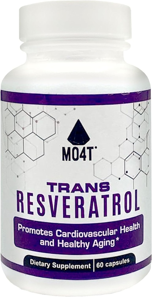 Trans Resveratrol Antioxidant- Helpt tegen oxidatieve stress- bevordert gezonde veroudering - 60 capsules