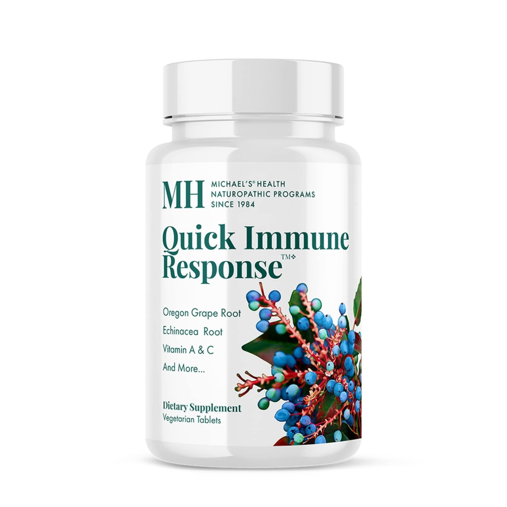 MICHAEL'S Health Naturopathische Programma's Quick Immune Response - 120 Vegetarische Tablets - Immuun Systeem Ondersteuning - met Vitamine A, Vitamine C & Zink - 40 porties