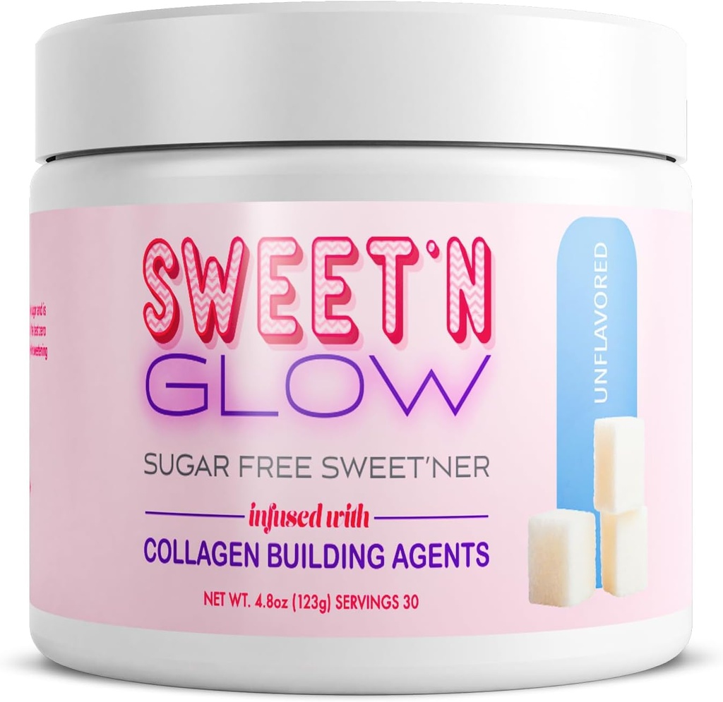 Project Ad Sweet' N Glow Zero Calorie Sugar Free Sweet'Ner met Collageen Building Agents (30 Serves, Unflavored)