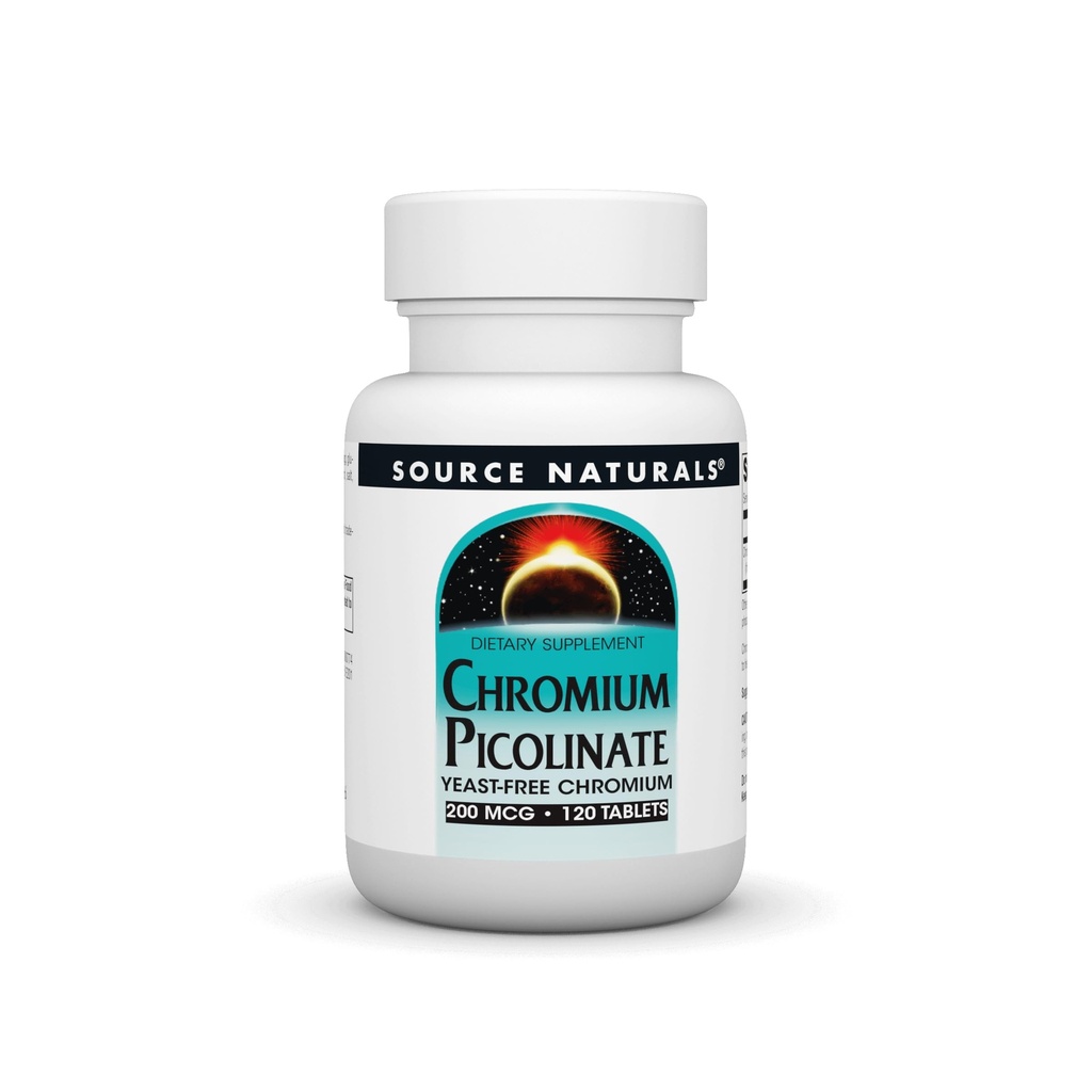 Bron Naturals Chromium Picolinaat 200 Mcg Tablet, 120 Tellen
