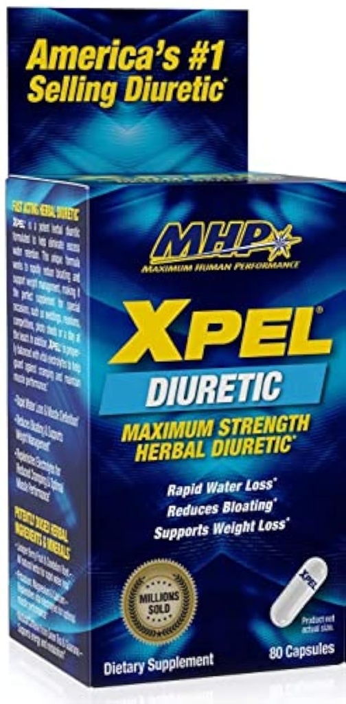 MHP Xpel Dieetsupplement - maximale sterkte Diuretische 80 capsules