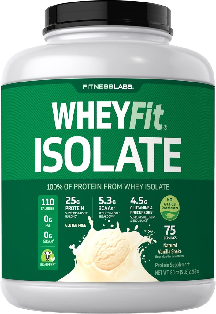 Wei Proteïne Isolaat WeiFit (Natural Vanilla Breeze), 5 lb (2.268 kg) Fles