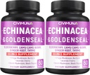Echinacea Capsules met Echinacea, Goldenseal Root, Vlierbes - 120 Capsules gedurende 4 maanden Levering (verpakking van 2)