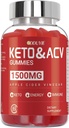 Keto ACV Gummies, Apple Cider Vinegar & Vitamin B12 B6 - voor mannen en vrouwen - 60 Tel.
