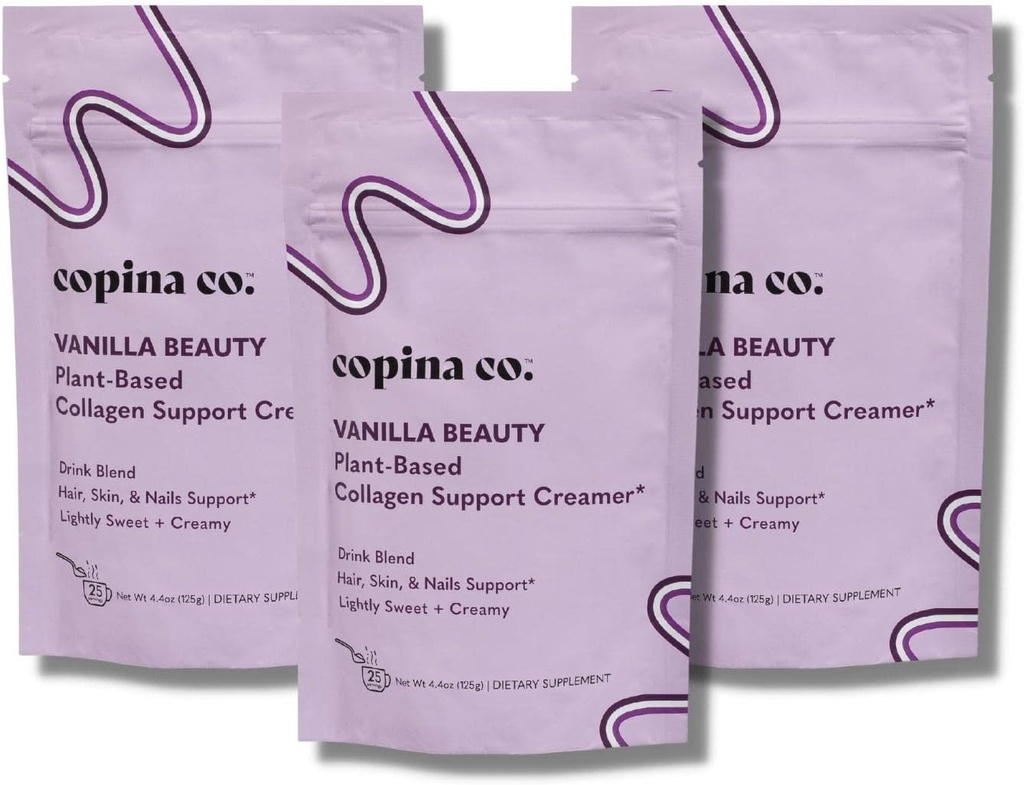 Copina Co. Vanilla Beauty Vegan Collageen Booster Creamer - Plant Based Collageen Ondersteuning Smoothie Drink Vegan Creamy Blend 