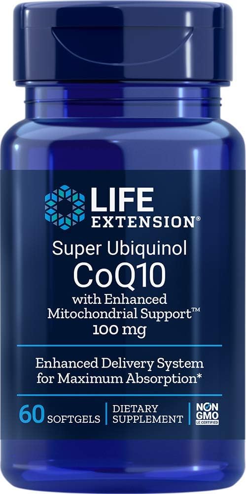 Super Ubichinol CoQ10 met verbeterde Mitochondriale Ondersteuning 100mg 60 Softgels (pakket van 2)