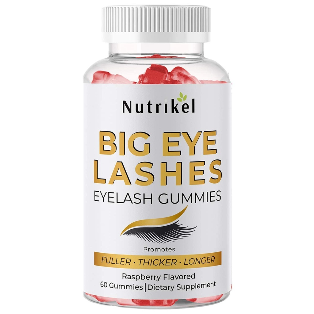 Big Eye wimpers haargroei - wimper groei Gummies voor Fuller, Thicker, langere wimpers