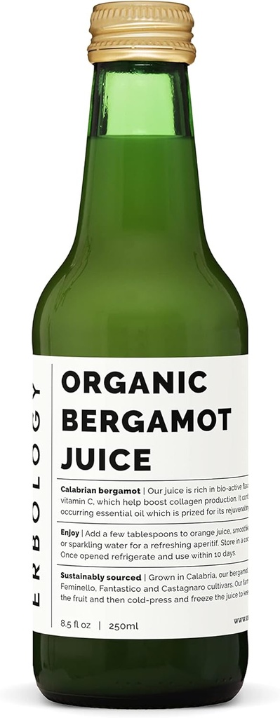 100% Biologisch Bergamot sap 250ml (Box van 12) - Ondersteunt Collageen Productie - Rijk aan bioactieve flavonoïden - Direct van boerderij in Italië - Onverdund - Geen toegevoegde suiker - Niet-GMO